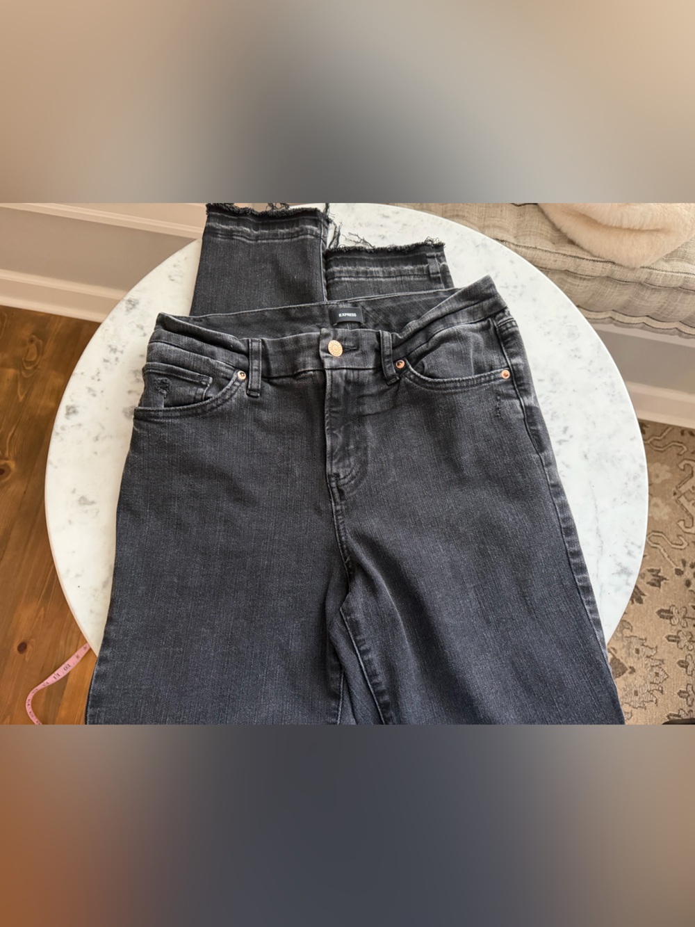 Express Black Distressed Jeans